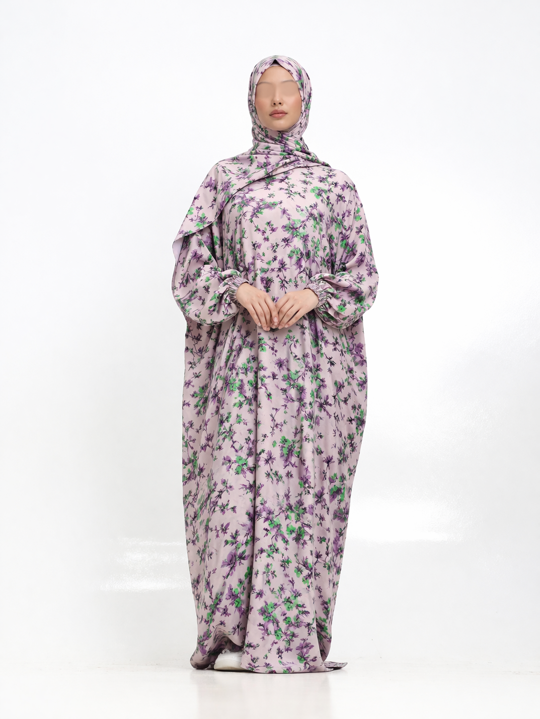 Printed Cotton/linen Soft Prayer Dress - One size Printed Cotton/linen Soft Prayer Dress - One size