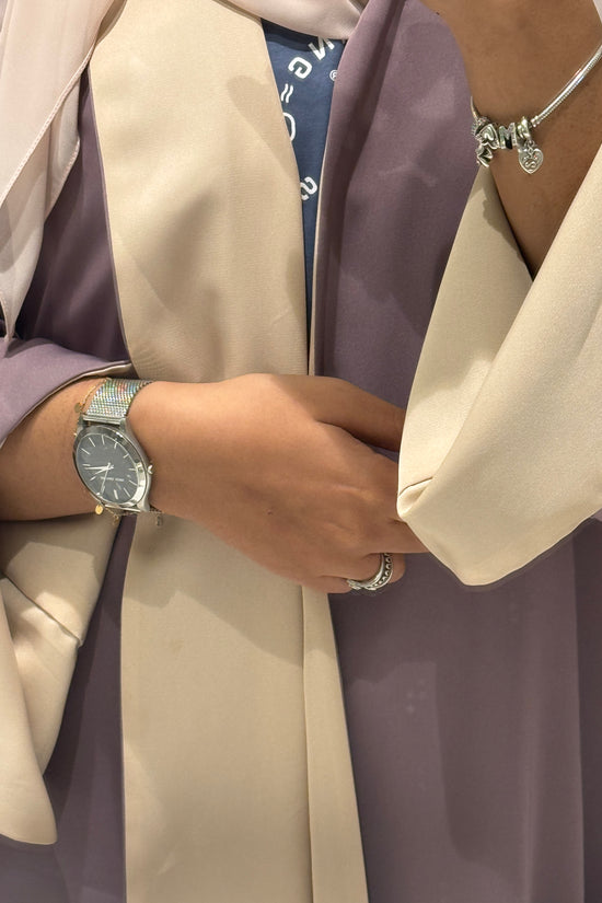 Reversible Abaya with Shaila , Mauve & Beige