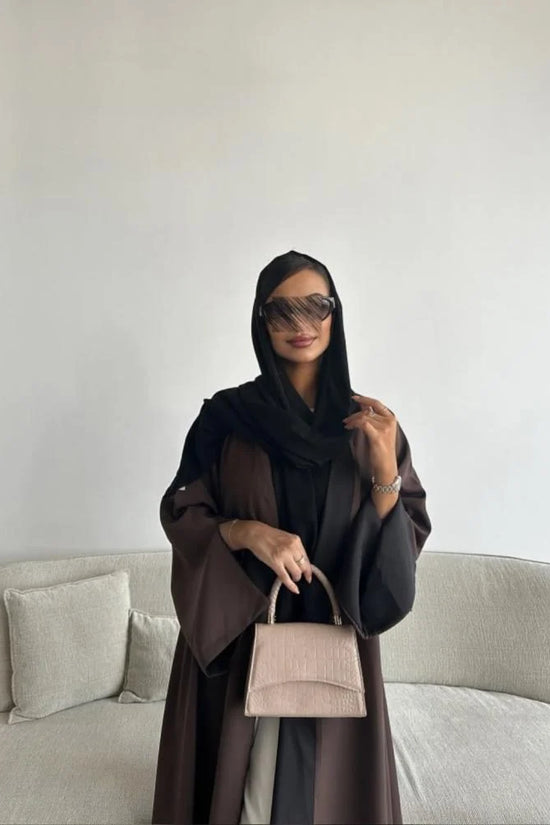 Reversible Abaya with Shaila, Black & Brown