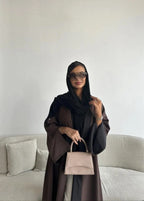 Reversible Abaya with Shaila, Black & Brown