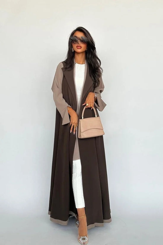Brown Blazer Abaya with Shaila