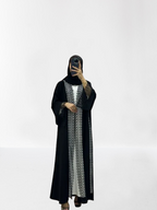 Classic Lace Abaya with Shaila, Black, L0110