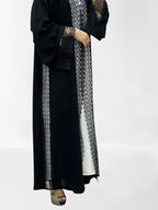 Classic Lace Abaya with Shaila, Black, L0110