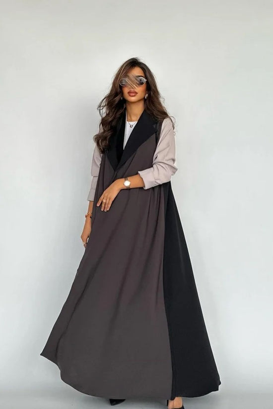 Contrast Panel Abaya