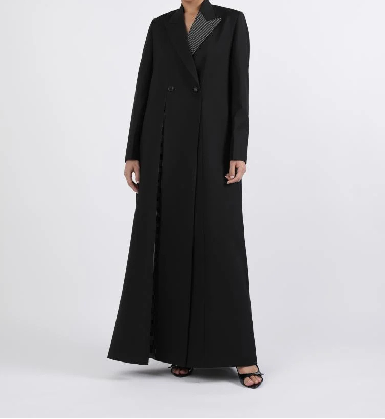 Pinstripe Inner Detail Abayawith Shaila