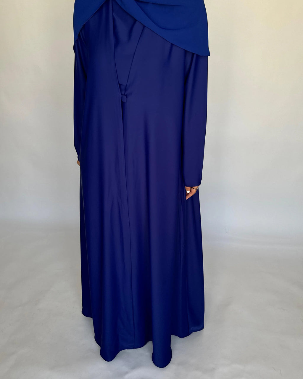 Royal Blue Soft Crepe Abaya, With Matching Under Abaya Dress & Shaila