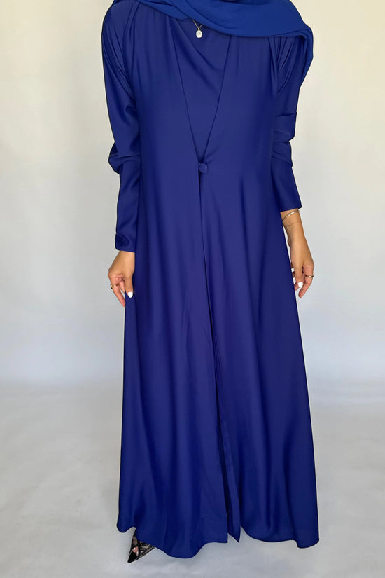 Royal Blue Soft Crepe Abaya, With Matching Under Abaya Dress & Shaila