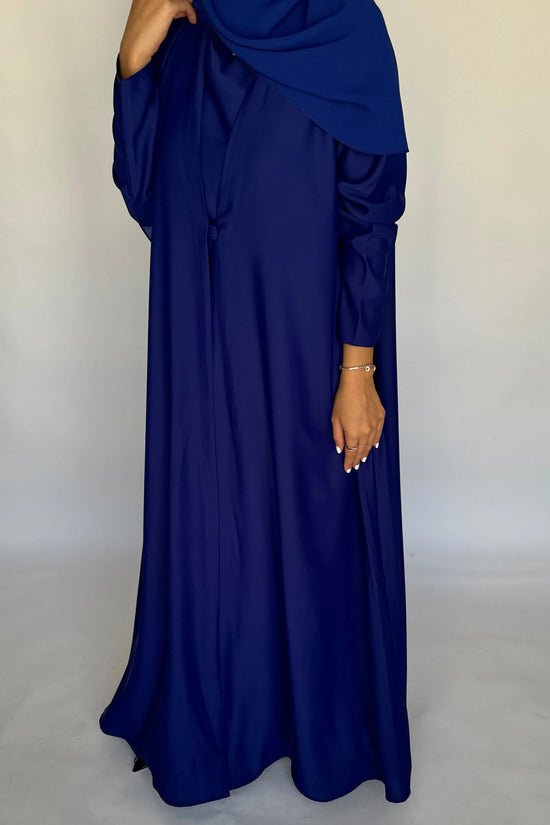 Royal Blue Soft Crepe Abaya, With Matching Under Abaya Dress & Shaila