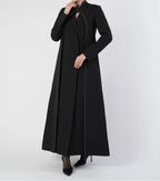 Black Blazer with Pinstripe Detailing