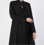 Black Blazer with Pinstripe Detailing