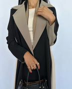 Black & Brown Blazer Abaya