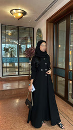 Black Coat Design with button details