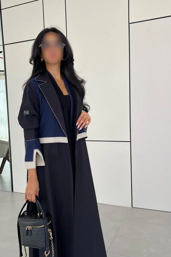 Blue Black Designer Abaya