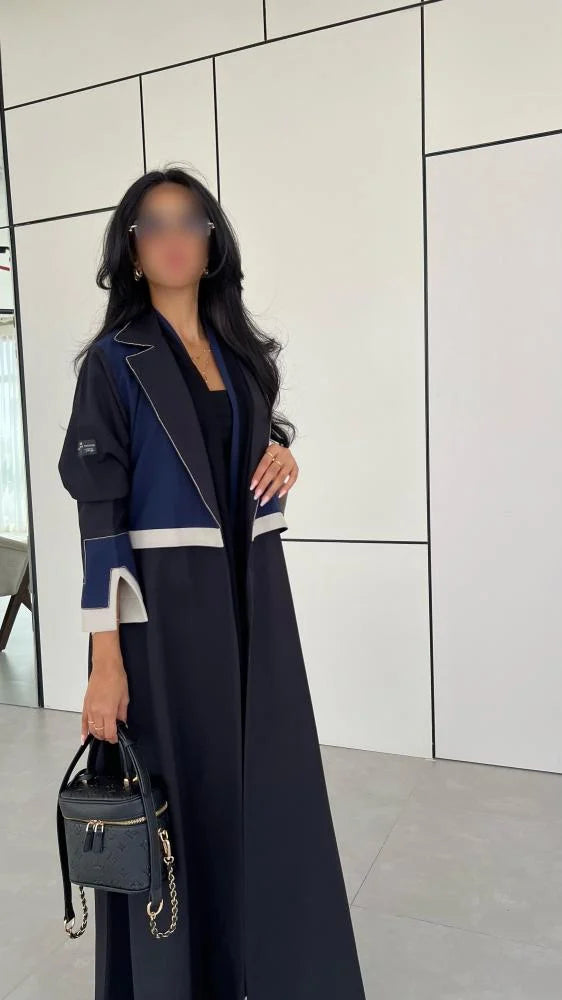 Blue Black Designer Abaya
