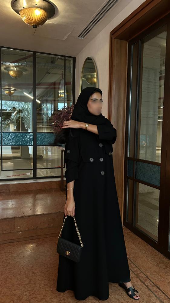 Black Coat Design with button details