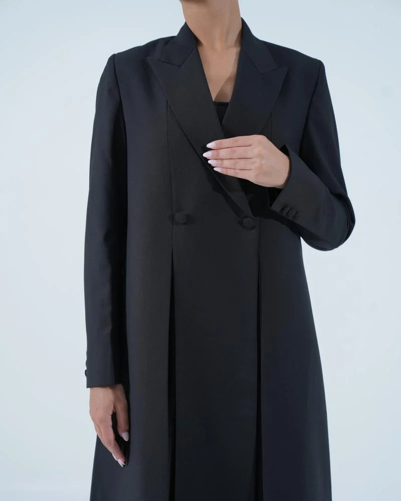 Classic Blazer Abaya with Double Vents