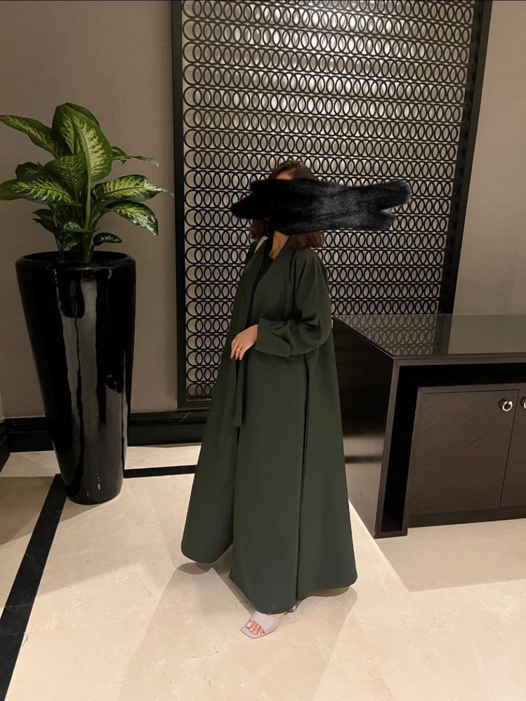Olive Cloche cut Abaya