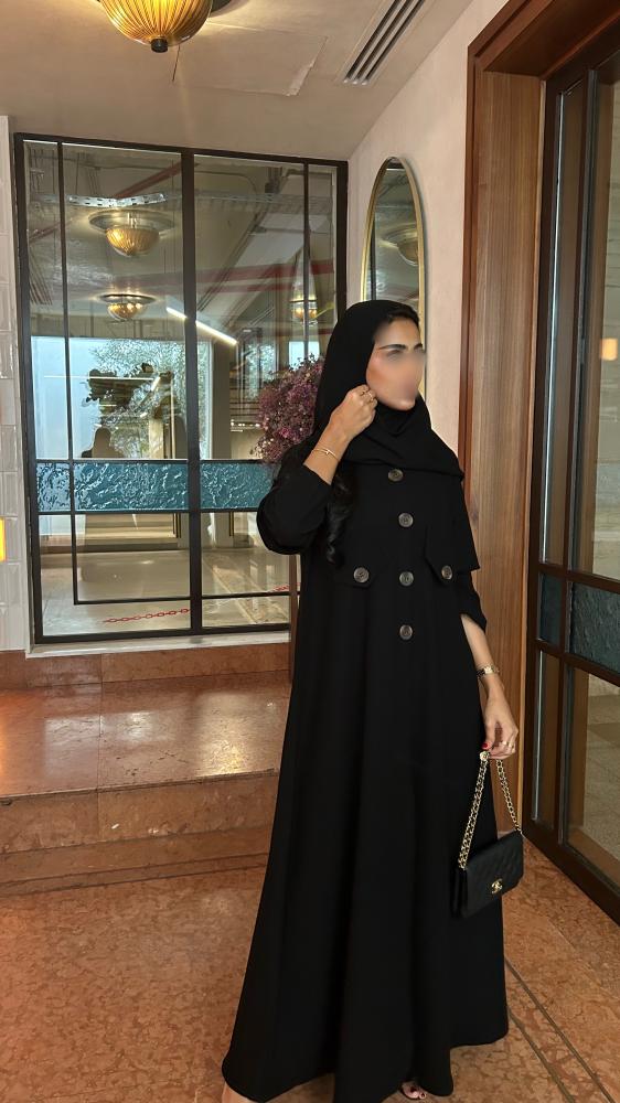 Black Coat Design with button details