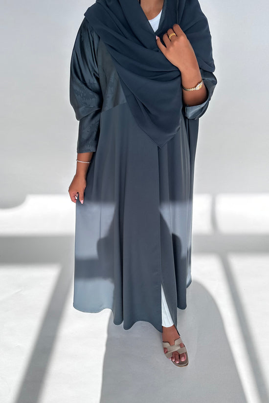 Flared cut with a collar Abaya - Green