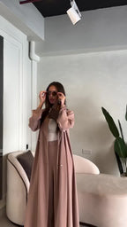 Long Blazer Abaya with Matching Pants and Shaila