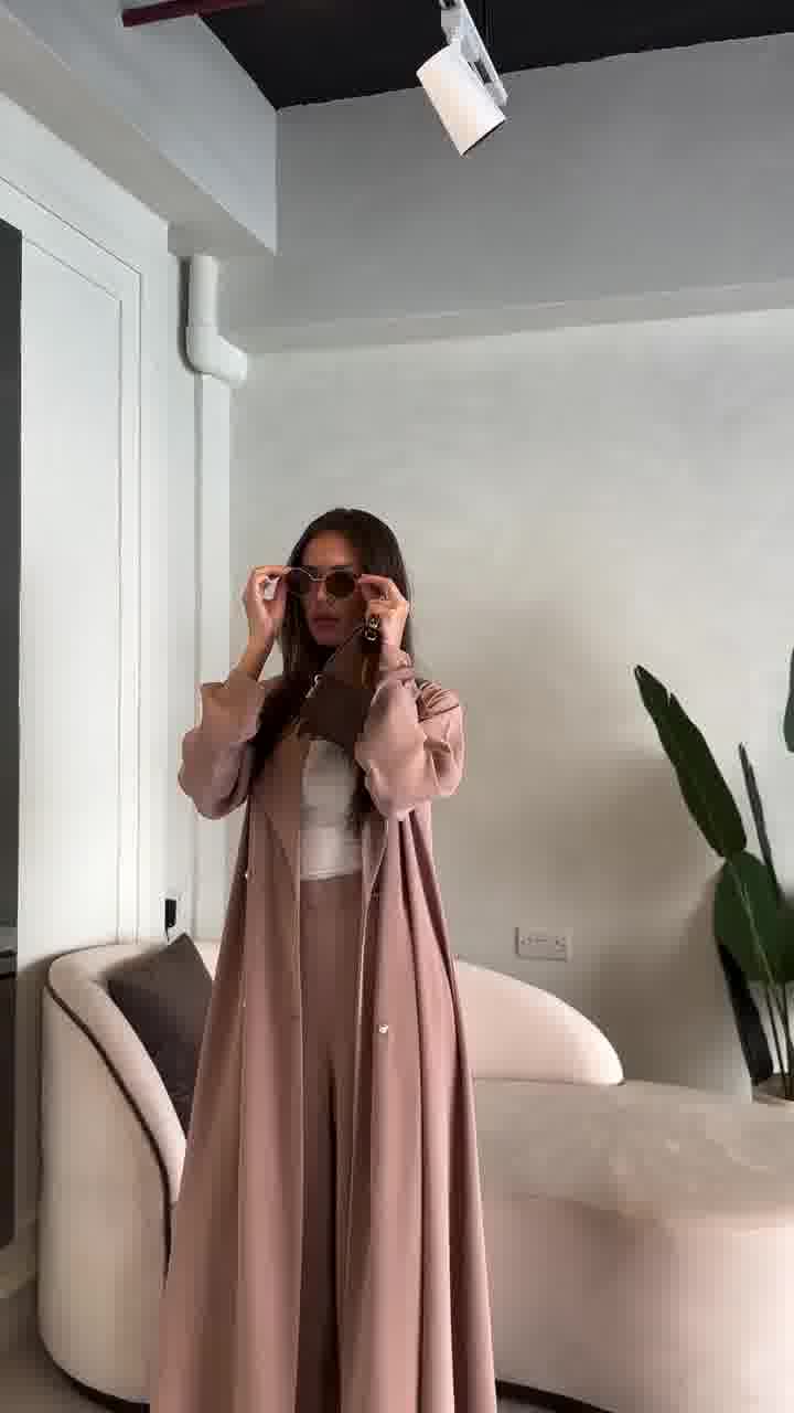 Long Blazer Abaya with Matching Pants and Shaila