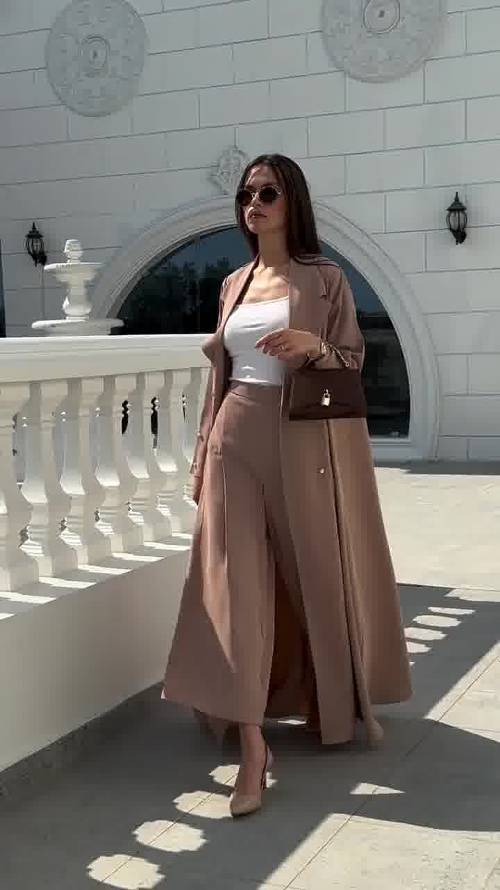 Long Blazer Abaya with Matching Pants and Shaila
