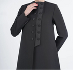 Premium Black Embellished Front Abaya
