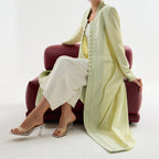 Butter Yellow Straight Abaya - Can be Customized in many colors