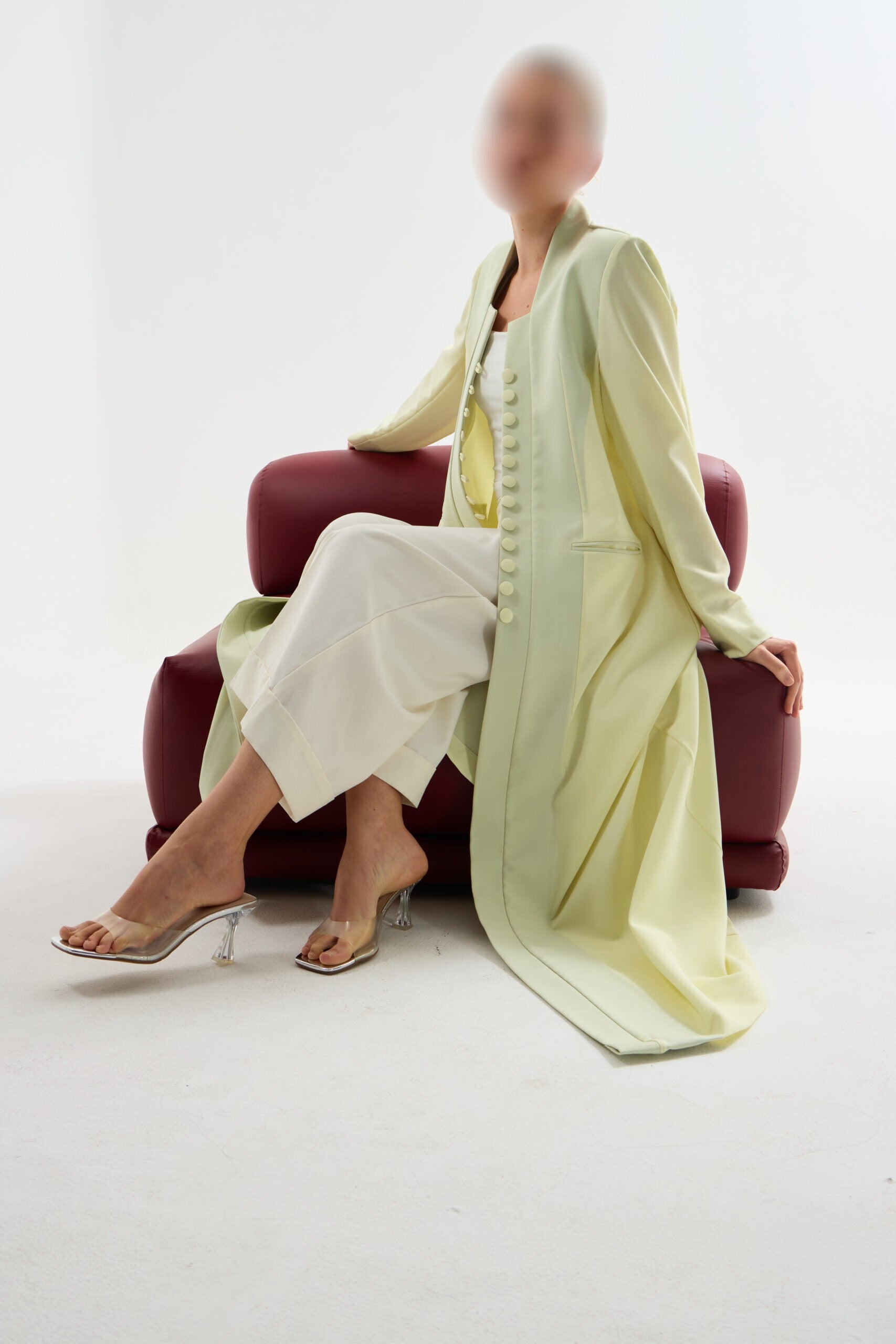 Butter Yellow Straight Abaya - Can be Customized in many colors