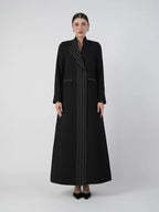 Black Blazer Abaya with Rear Opening