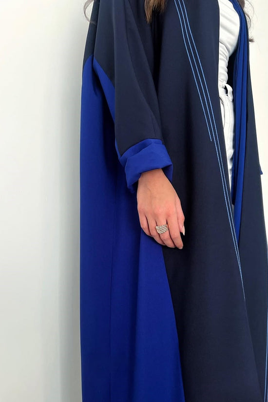 Double Shade Navy abaya with thread work