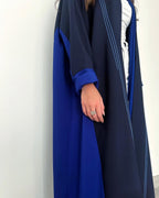 Double Shade Navy abaya with thread work