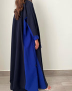 Double Shade Navy abaya with thread work