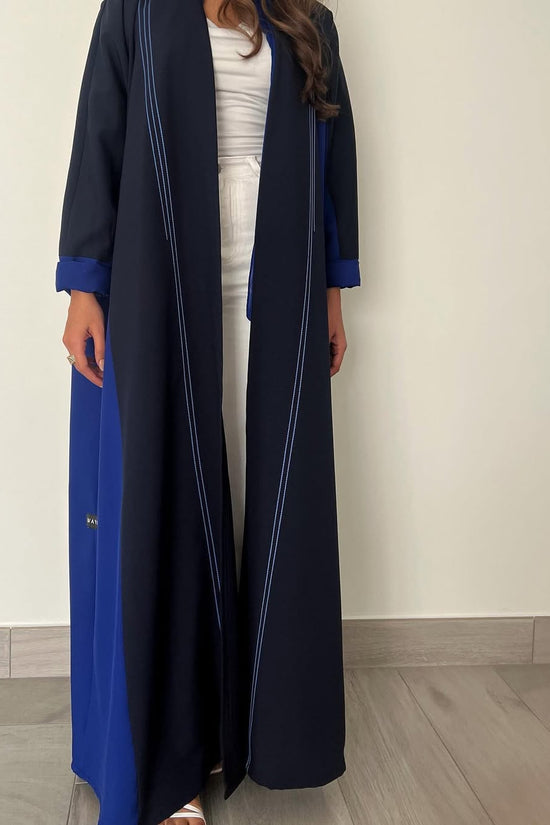 Double Shade Navy abaya with thread work