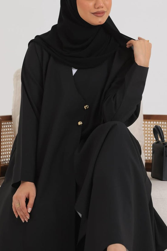 Black Crepe Cloche Abaya