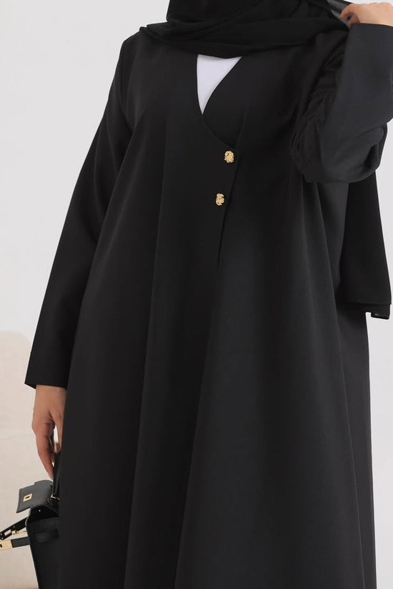 Black Crepe Cloche Abaya