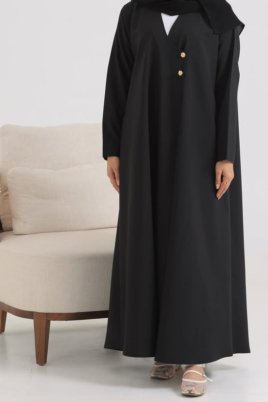 Black Crepe Cloche Abaya