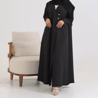 Black Crepe Cloche Abaya