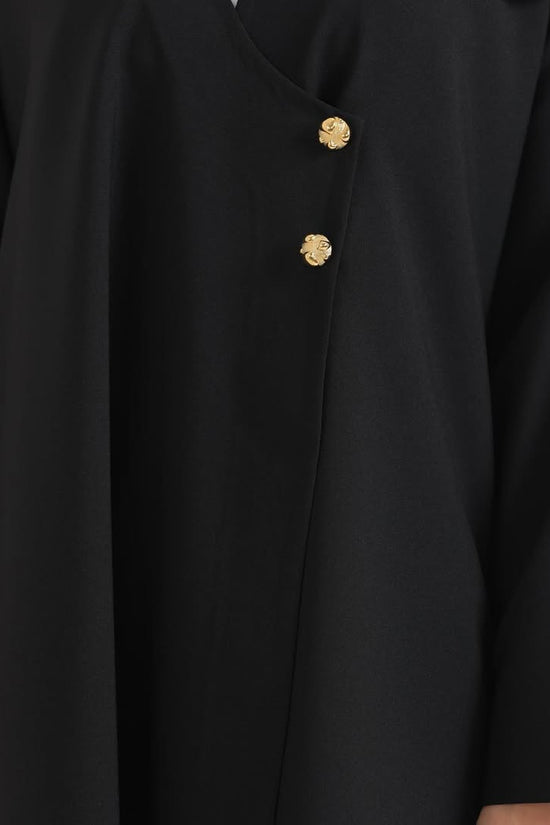Black Crepe Cloche Abaya