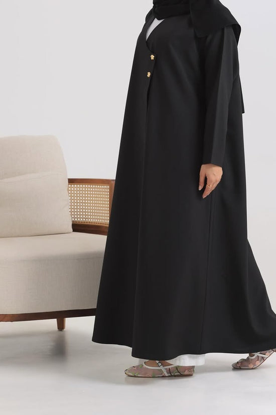 Black Crepe Cloche Abaya