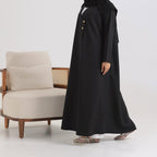 Black Crepe Cloche Abaya