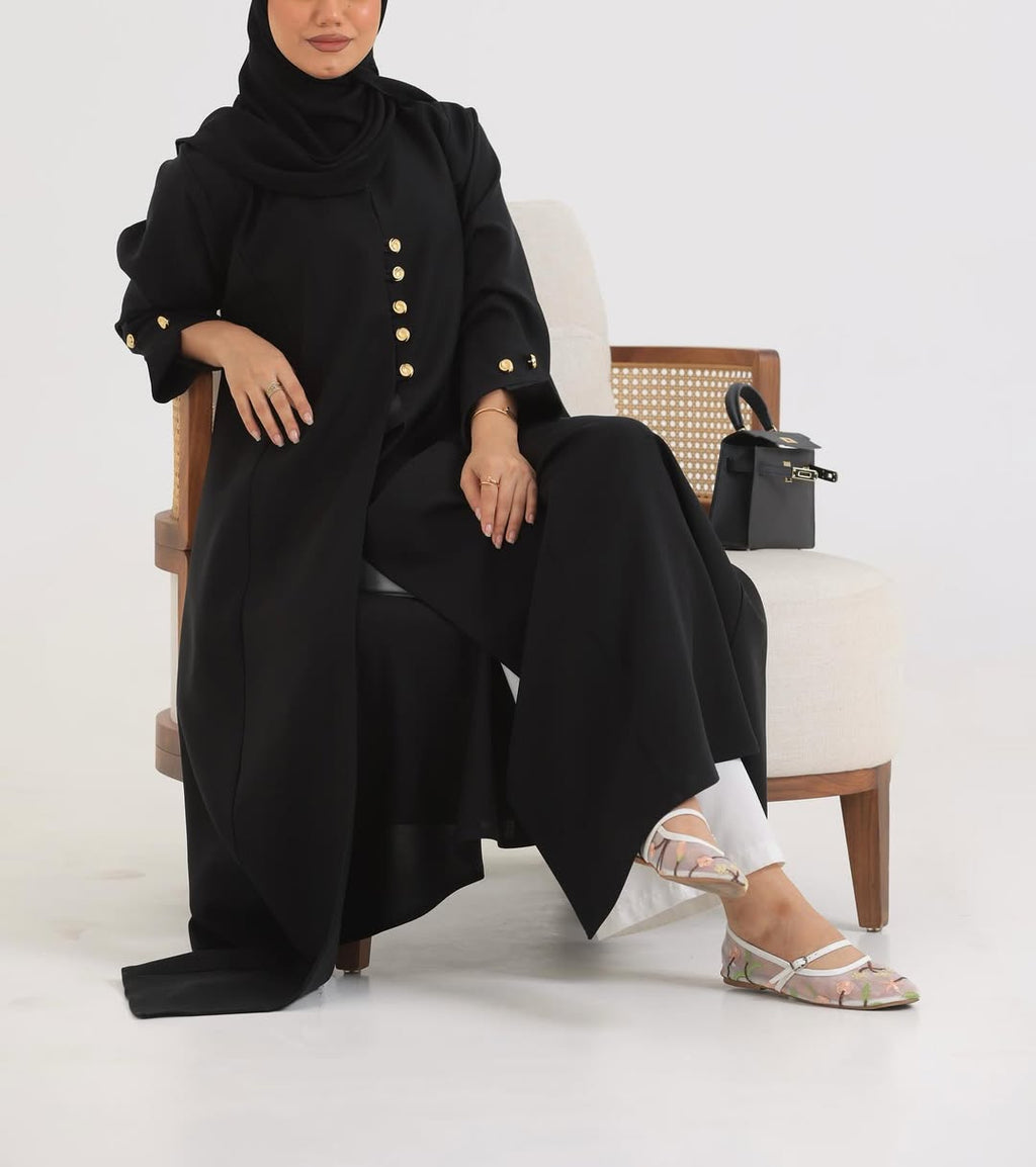 Black Crepe Abaya 010