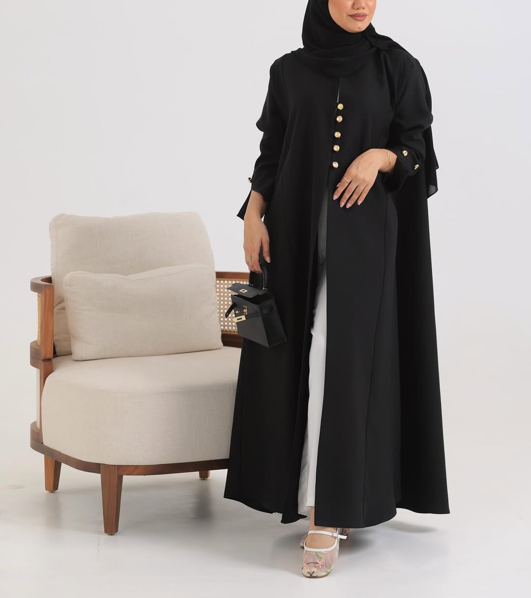 Black Crepe Abaya 010