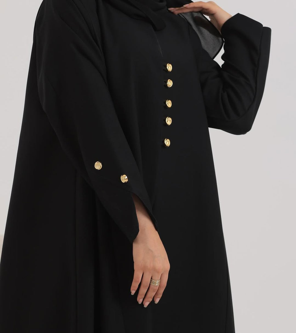 Black Crepe Abaya 010