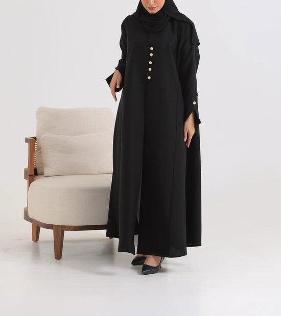 Black Crepe Abaya 010