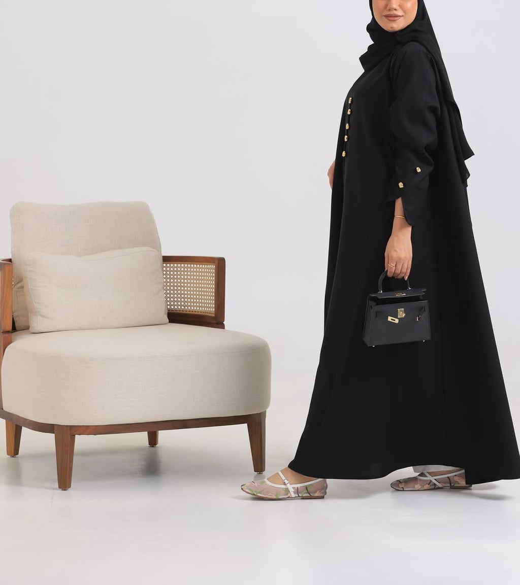 Black Crepe Abaya 010