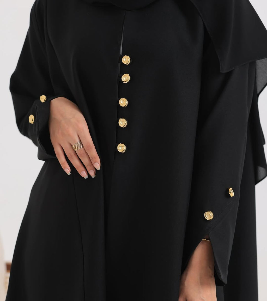 Black Crepe Abaya 010
