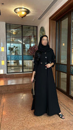 Black Coat Design with button details