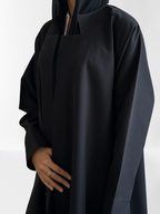 Black A cut Abaya with Shaila