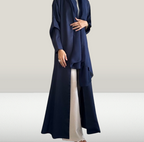Blue A cut Abaya with Shaila